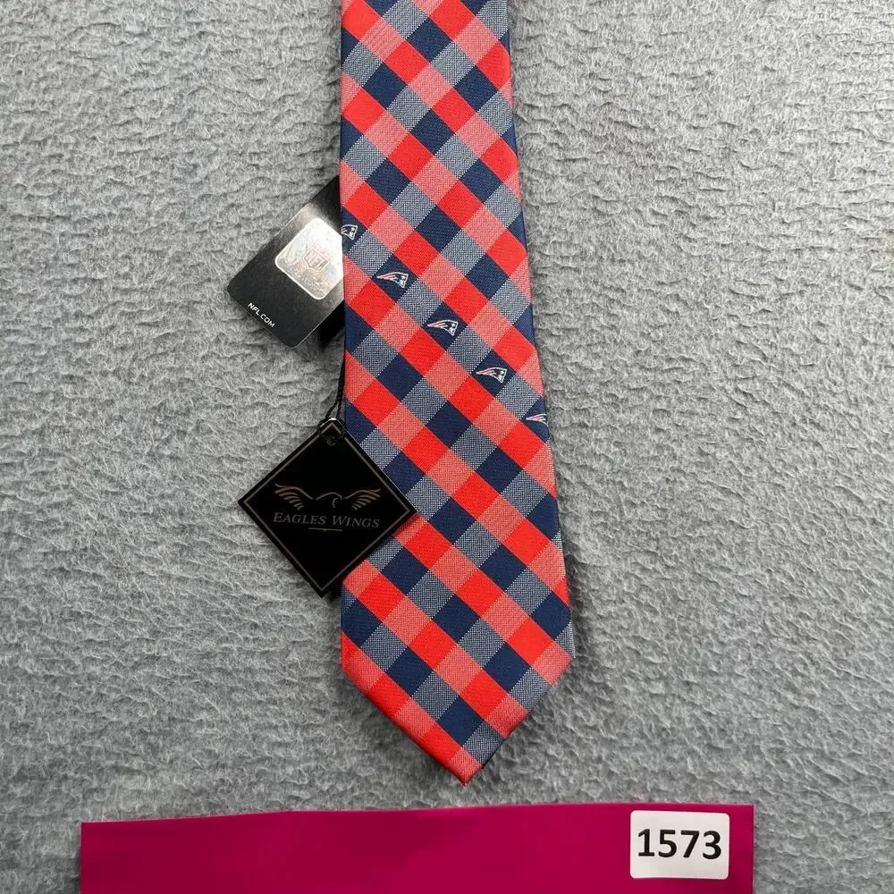 New England Patriots Necktie NFL Polyester NEW NWT Eagles Wings Blue Red